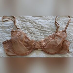 Calvin Klein Collection Sheer Lace Bra - Brown